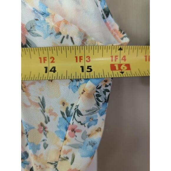 Pink Lilly Floral Summer Mini Dress Multicolor Sleeveless Casual Women's Size M - Picture 11 of 15